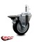 Service Caster 4'' Black Poly Wheel Swivel 7/16'' Grip Ring Stem Caster with Brake SCC-GR20S414-PPUB-BLK-PLB-716138 - alternate 3